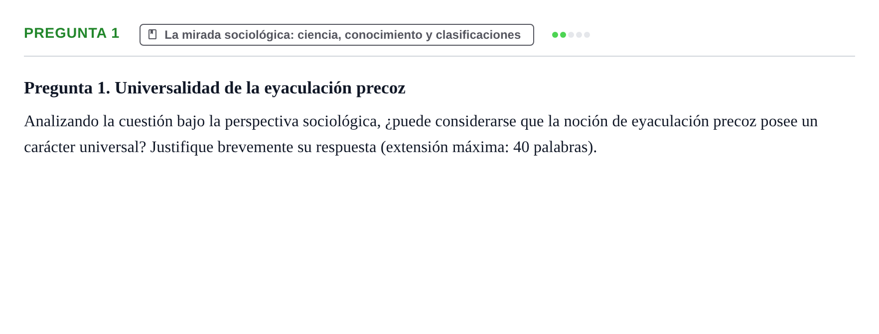Enunciado: Pregunta 1 · Introducció a la Sociologia UB 2022