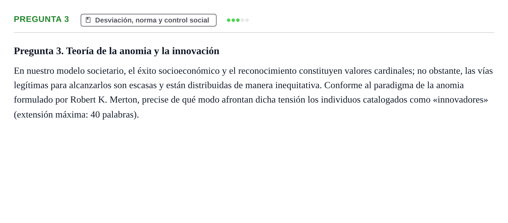 Enunciado: Pregunta 3 · Introducció a la Sociologia UB 2022