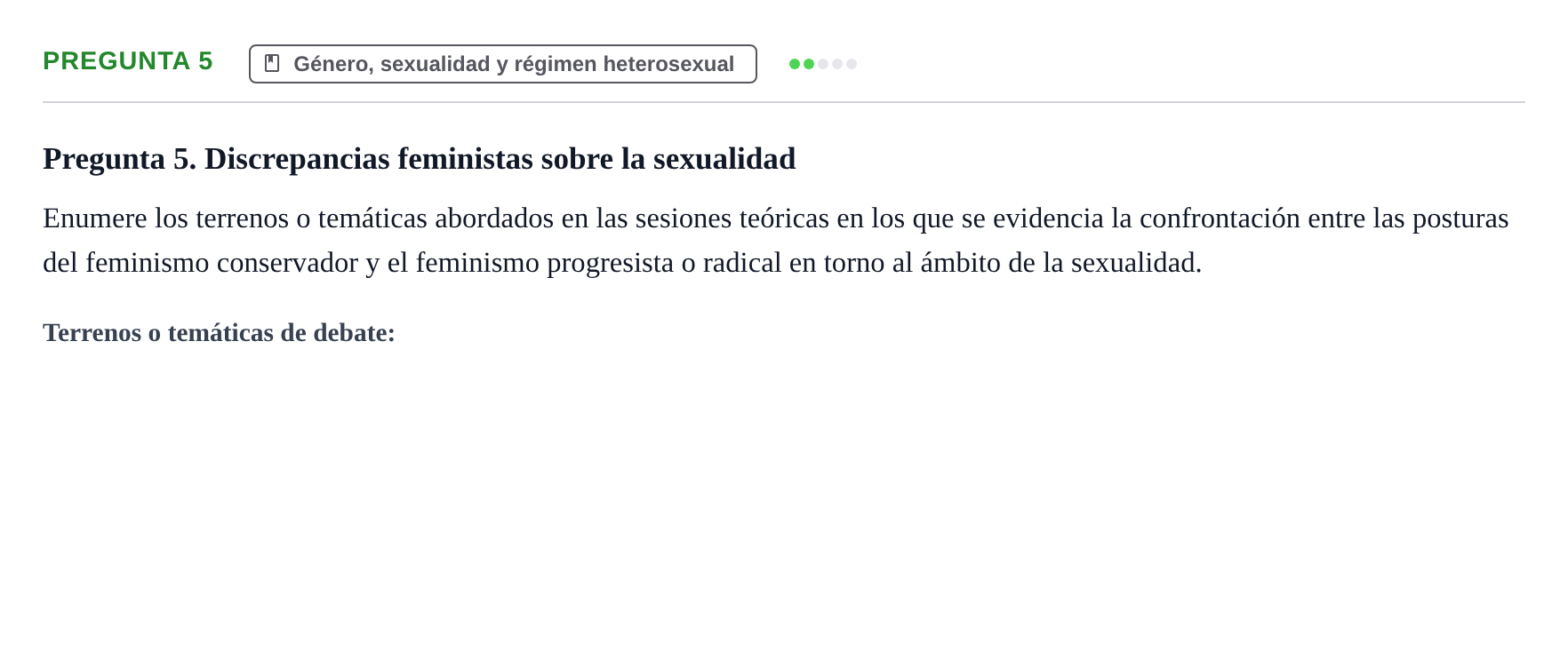 Enunciado: Pregunta 5 · Introducció a la Sociologia UB 2022