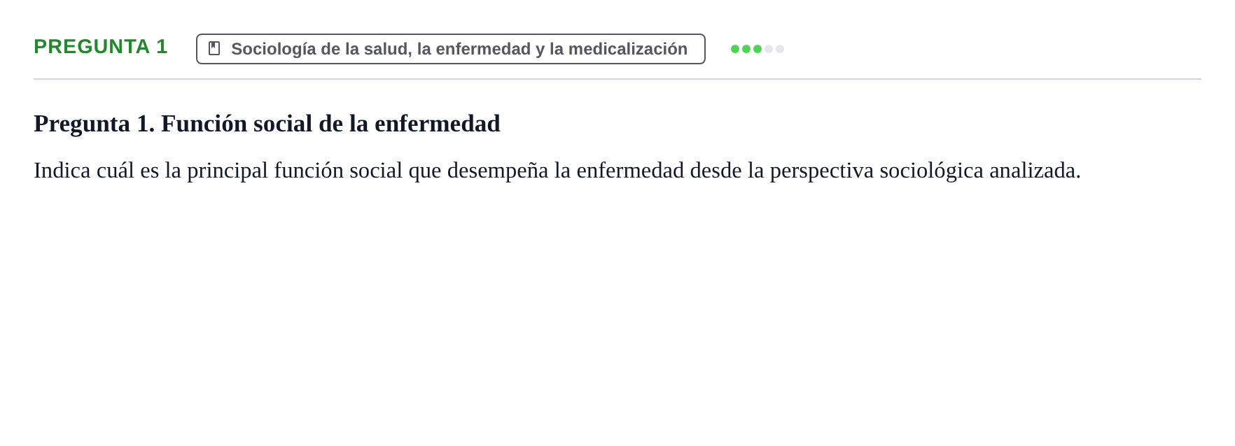 Enunciado: Pregunta 1 · Introducció a la Sociologia UB Examen Segundo Parcial: Sociología