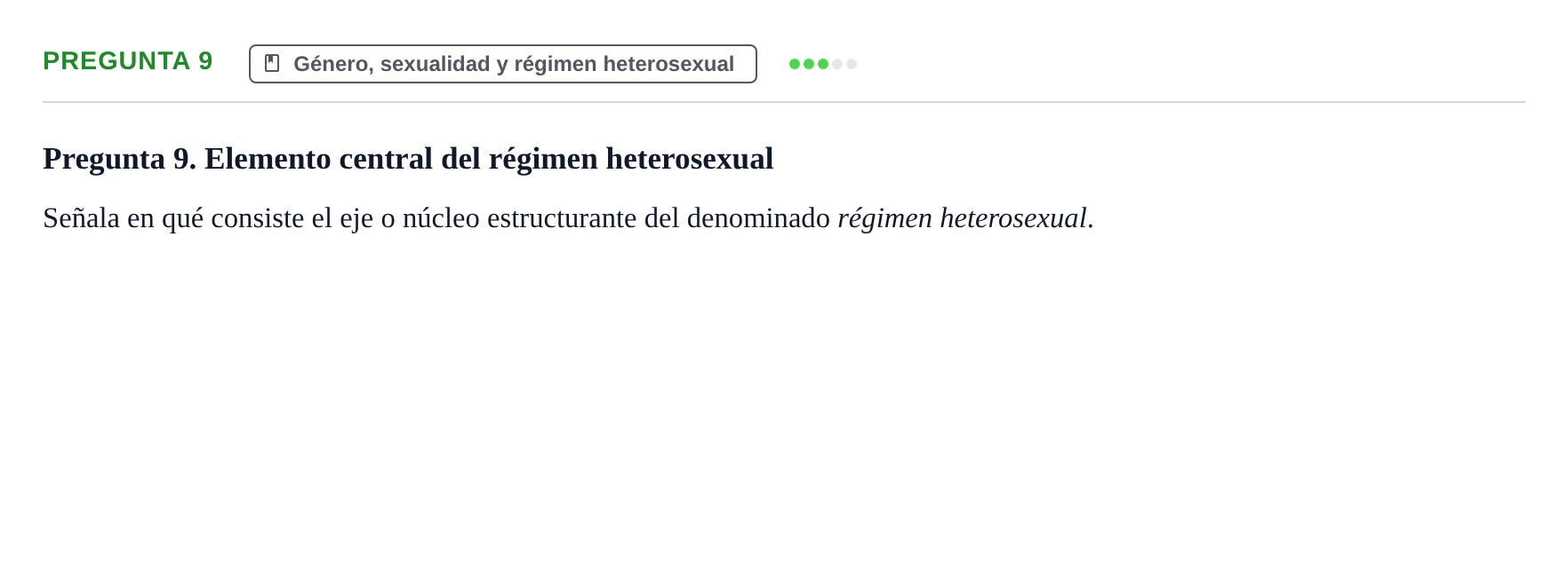 Enunciado: Pregunta 9 · Introducció a la Sociologia UB Examen Segundo Parcial: Sociología