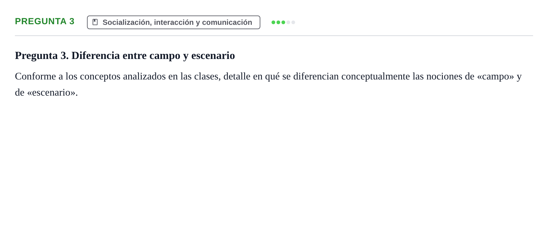 Enunciado: Pregunta 3 · Introducció a la Sociologia UB Prueba de Síntesis y Examen de Evaluación Única