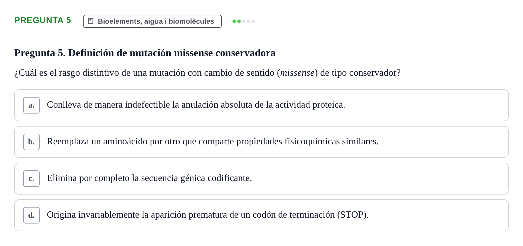 Enunciado: Pregunta 5