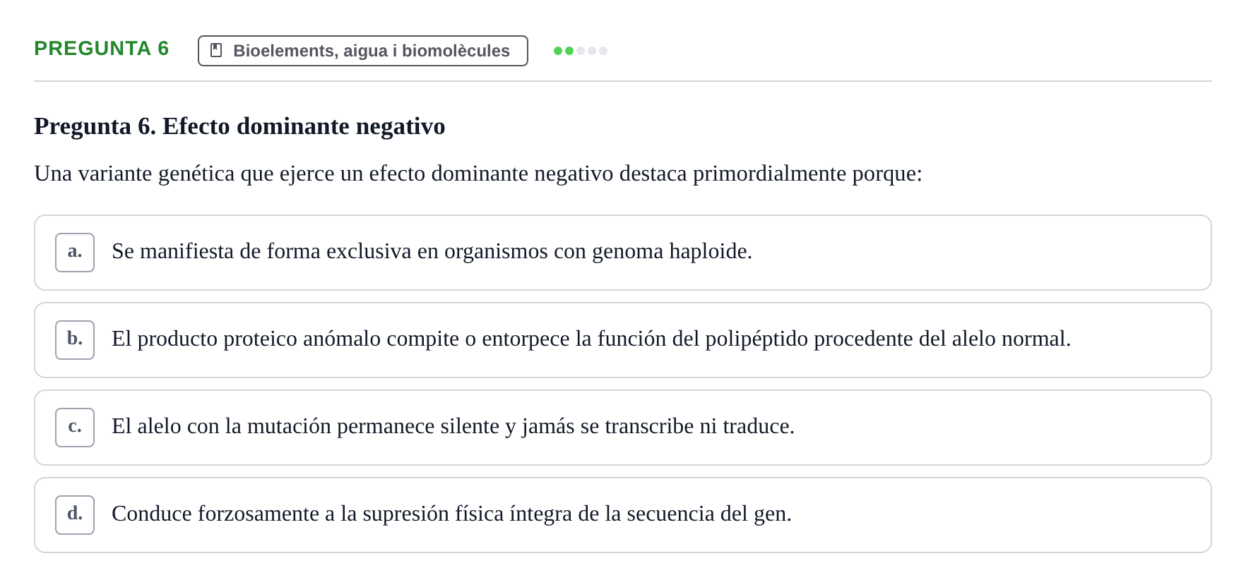 Enunciado: Pregunta 6