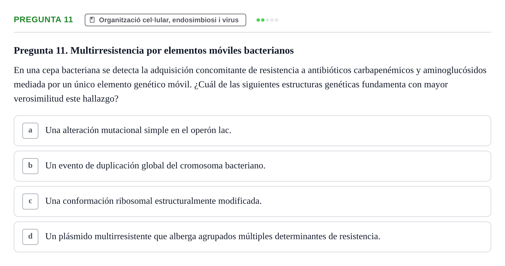 Enunciado: Pregunta 11