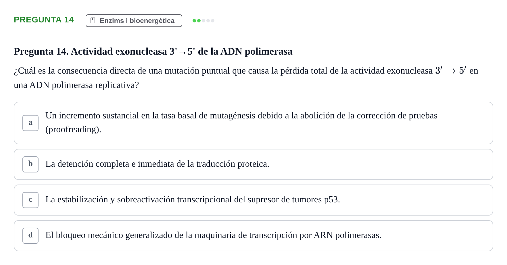 Enunciado: Pregunta 14