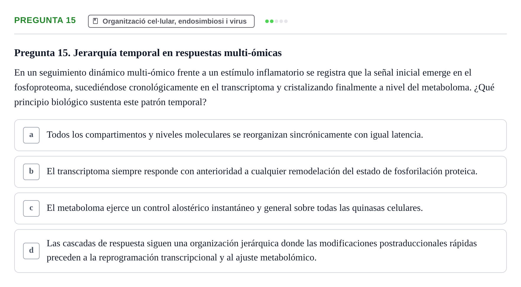 Enunciado: Pregunta 15