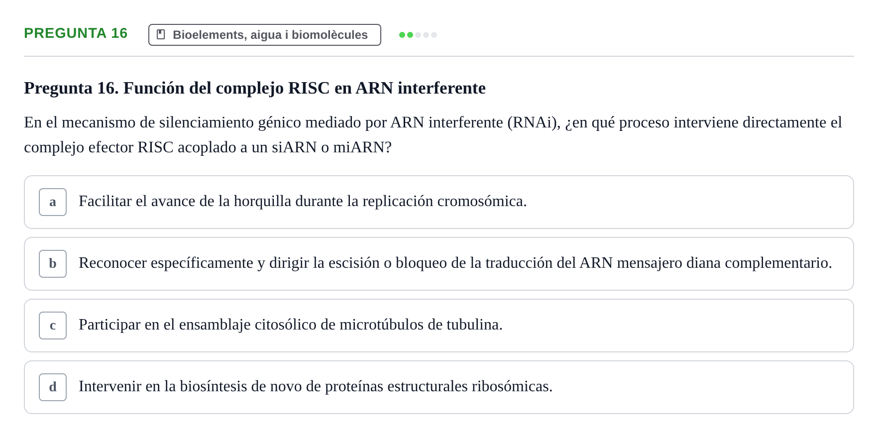 Enunciado: Pregunta 16
