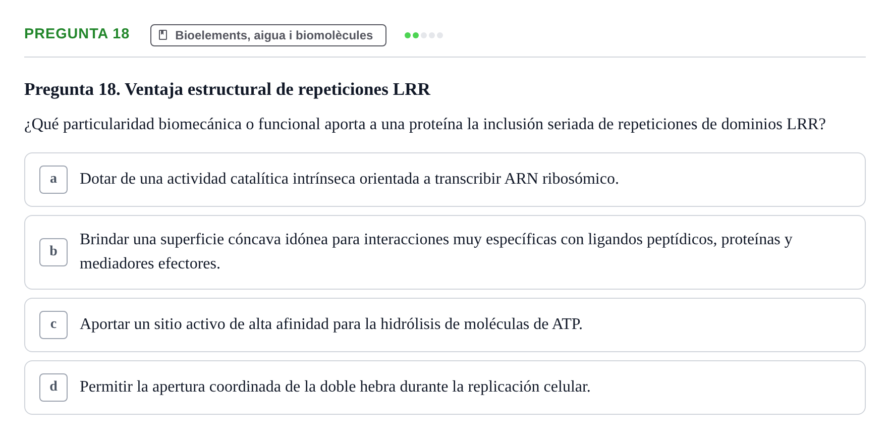 Enunciado: Pregunta 18