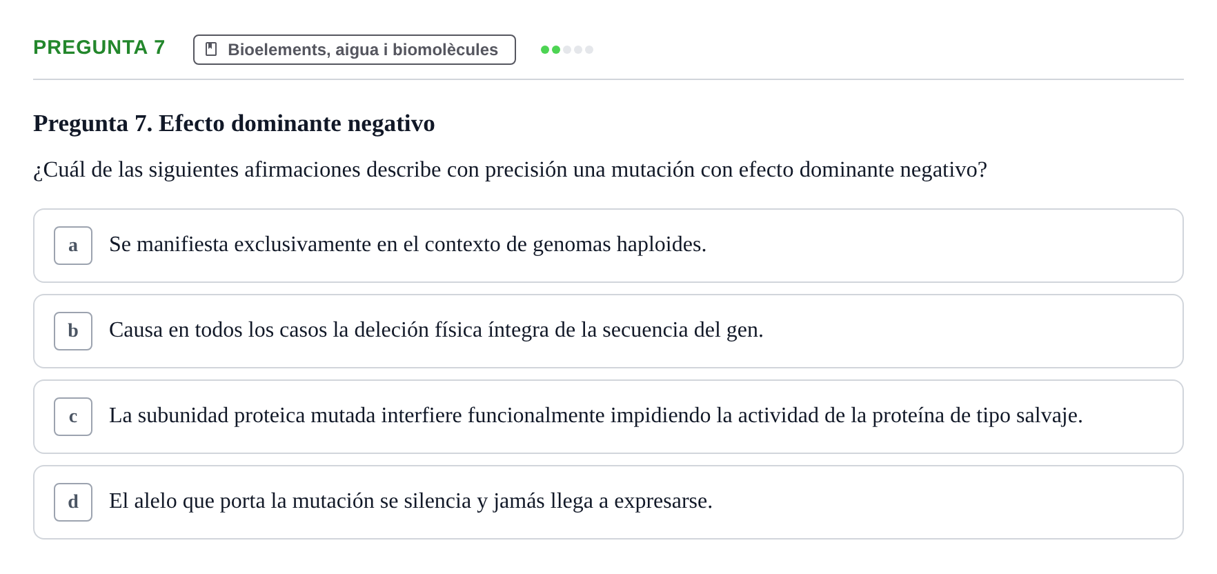 Enunciado: Pregunta 7