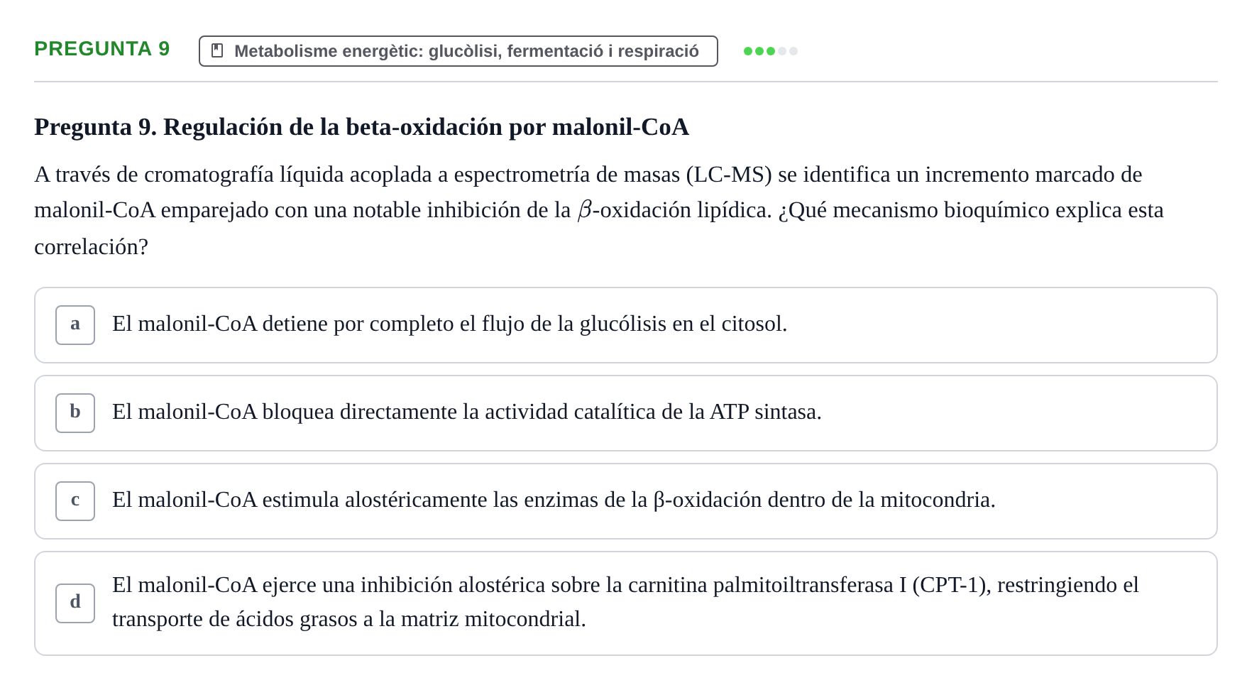 Enunciado: Pregunta 9