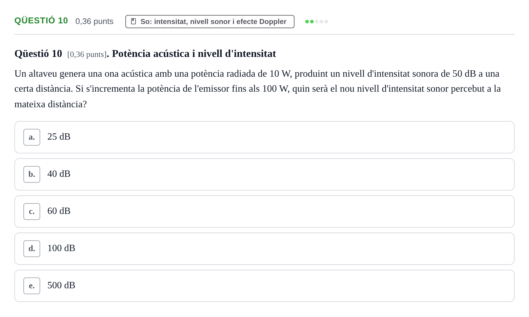 Enunciado: Ejercicio Qüestió 10 · Física UB 2023