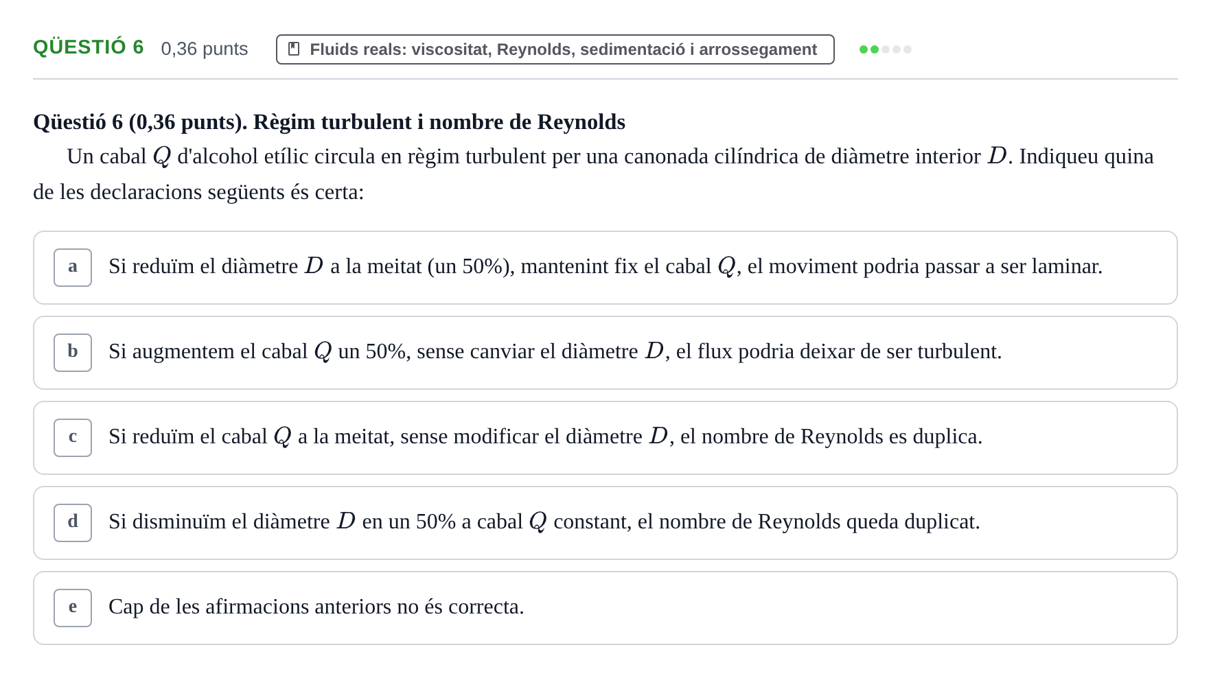 Enunciado: Ejercicio Qüestió 6 · Física UB 2023
