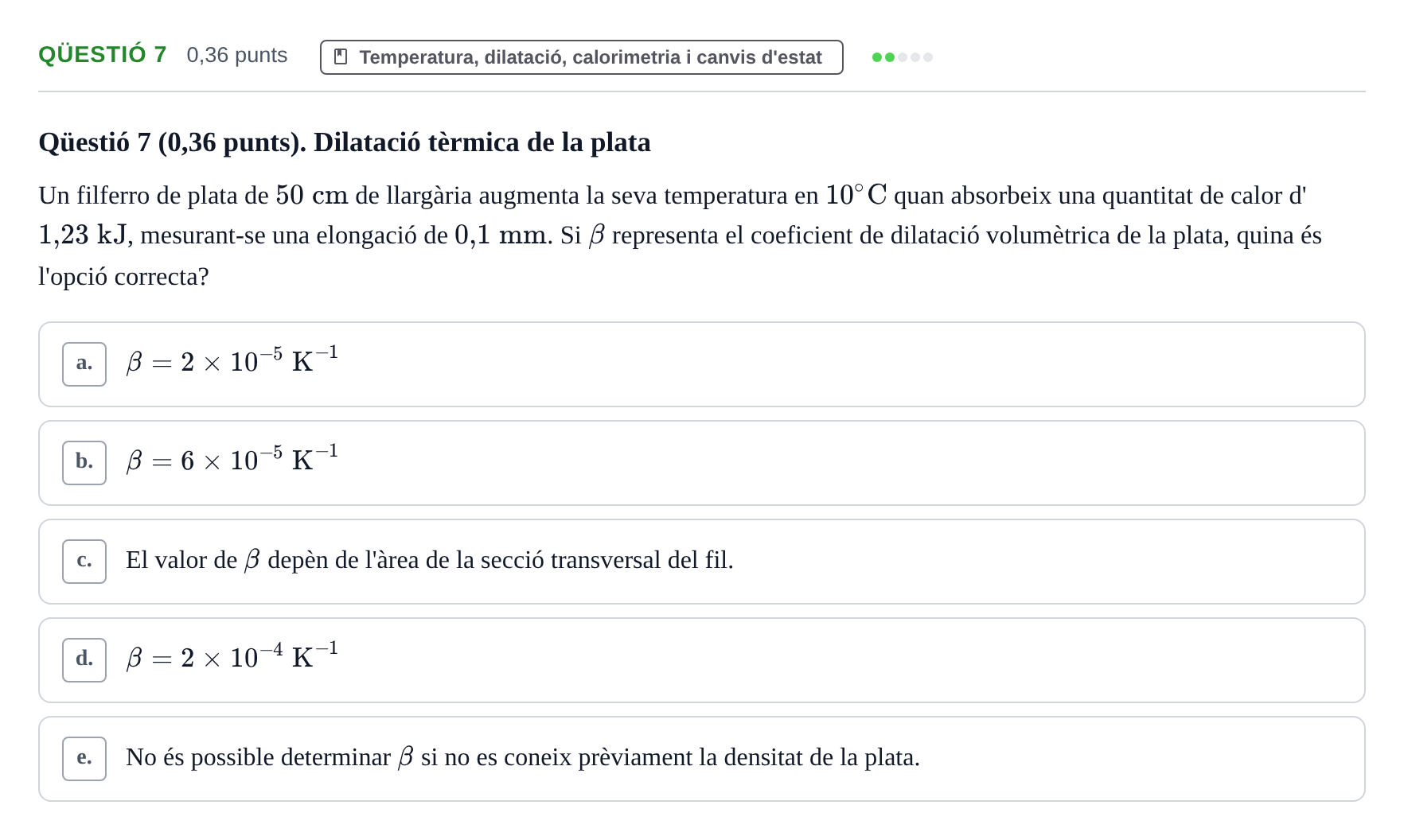 Enunciado: Ejercicio Qüestió 7 · Física UB 2023