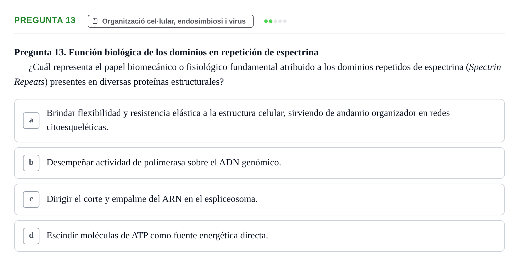 Enunciado: Pregunta 13