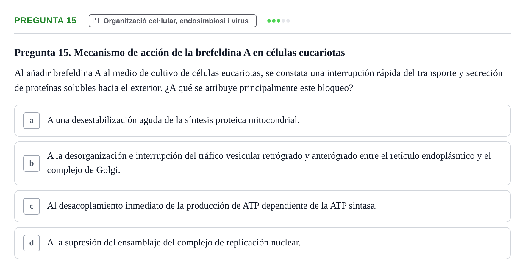 Enunciado: Pregunta 15