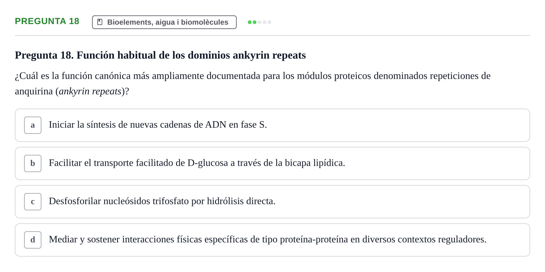 Enunciado: Pregunta 18