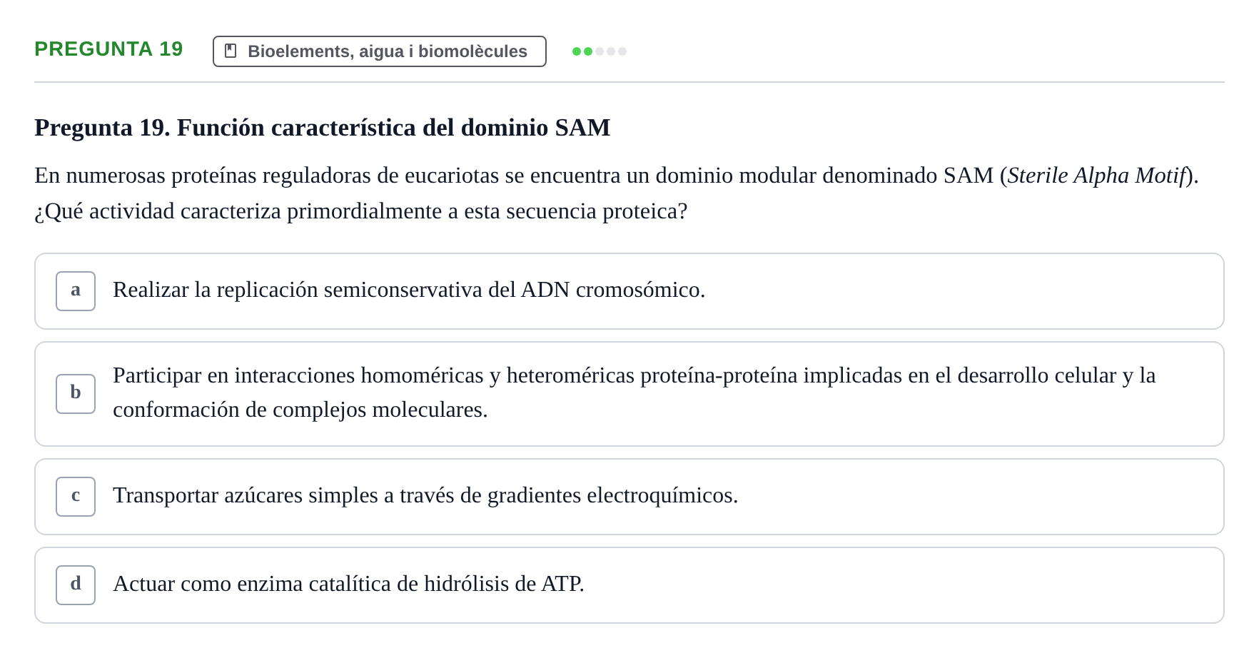 Enunciado: Pregunta 19