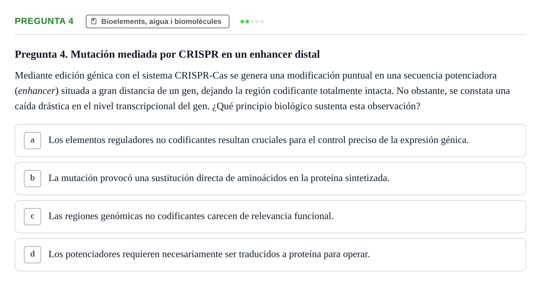 Enunciado: Pregunta 4