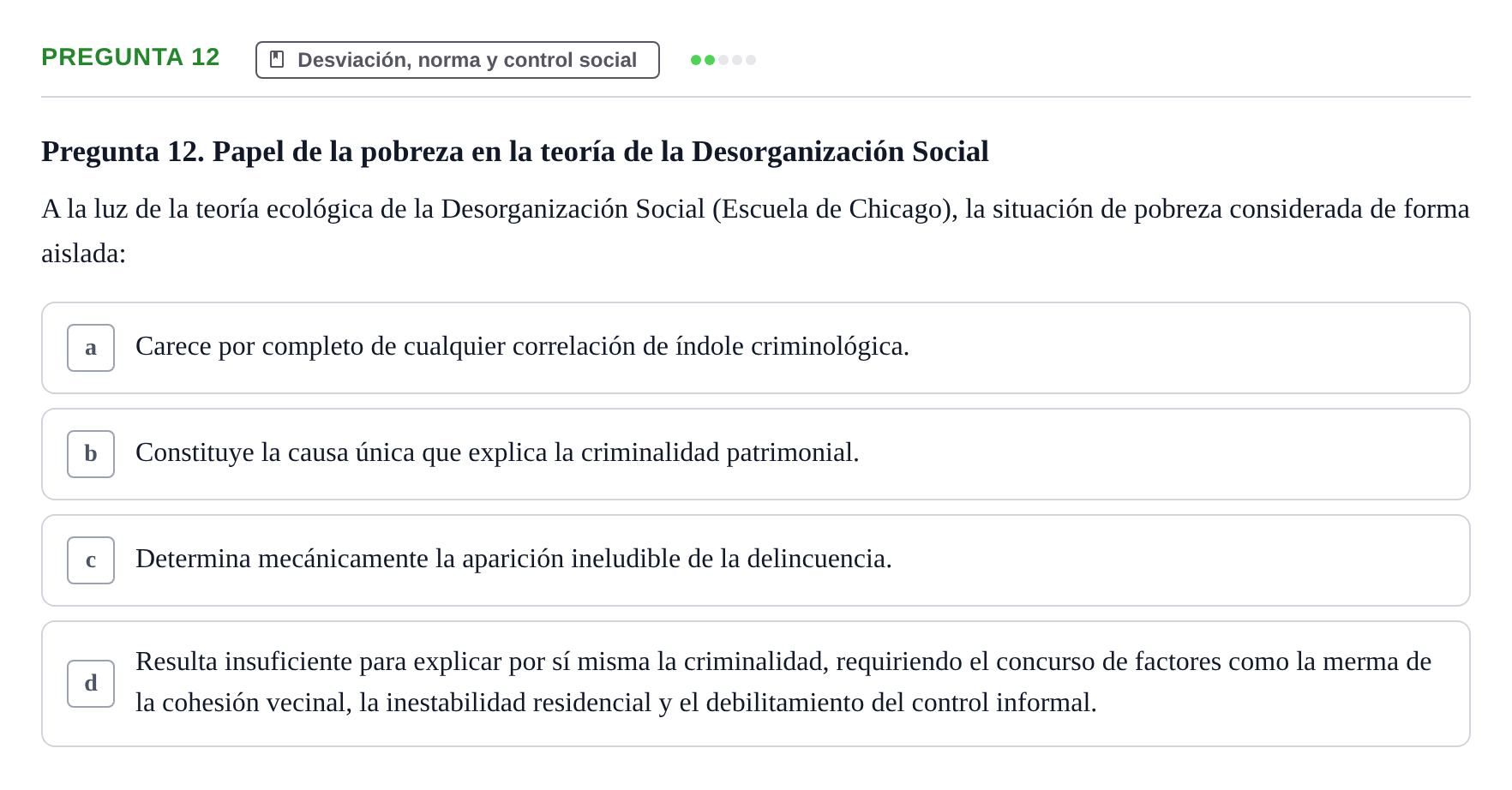 Enunciado: Pregunta 12