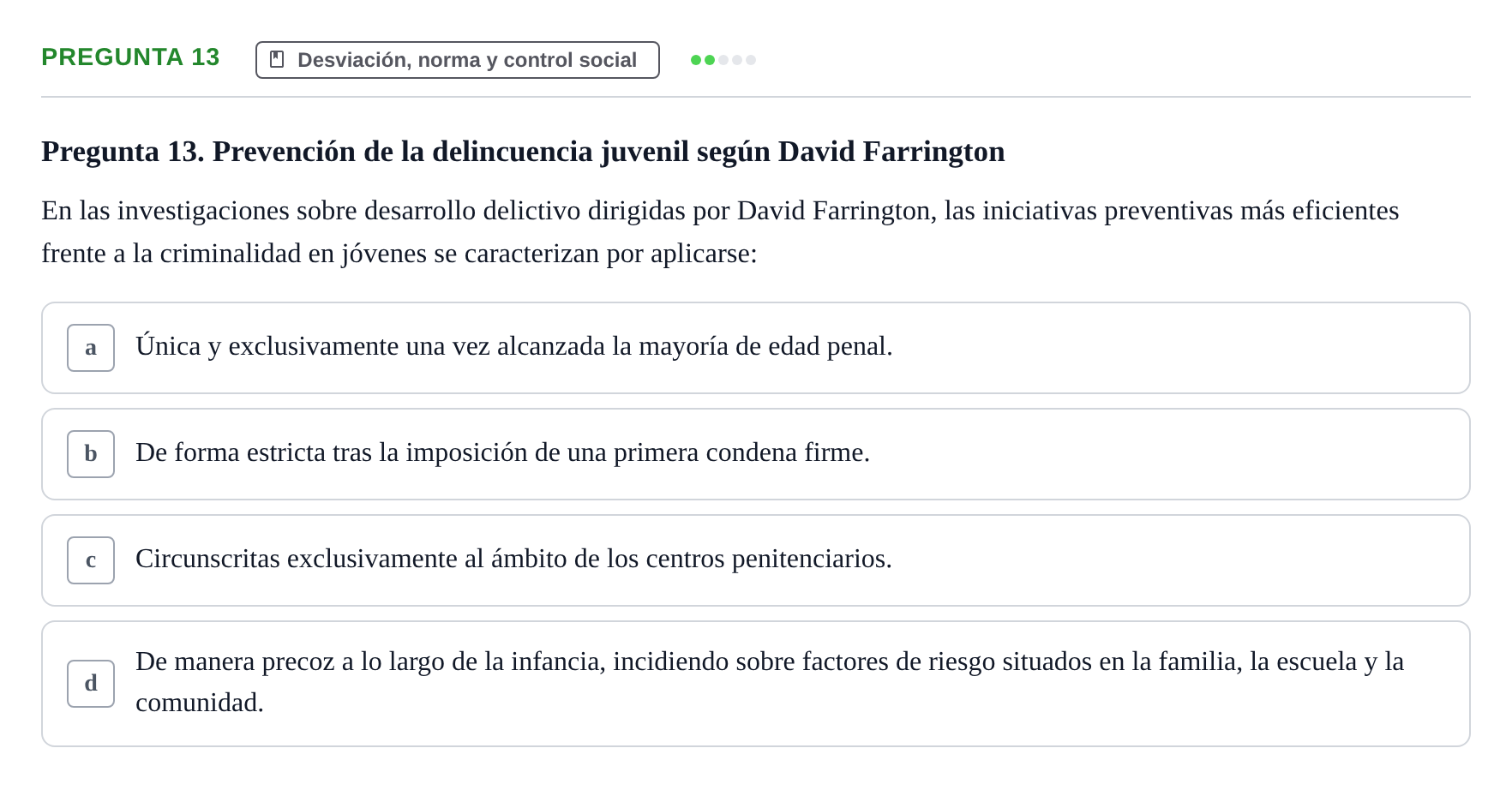 Enunciado: Pregunta 13