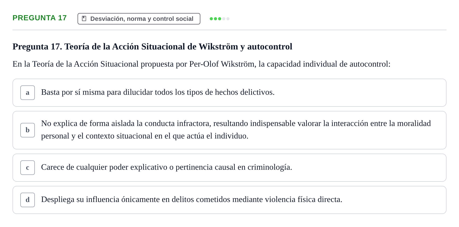 Enunciado: Pregunta 17