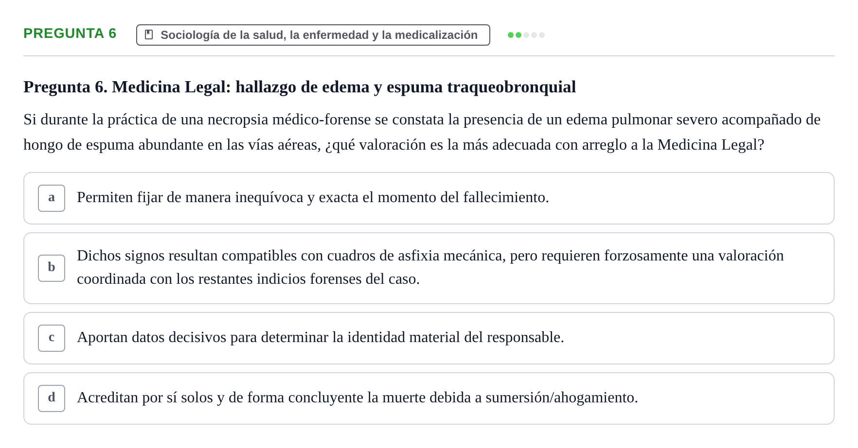 Enunciado: Pregunta 6