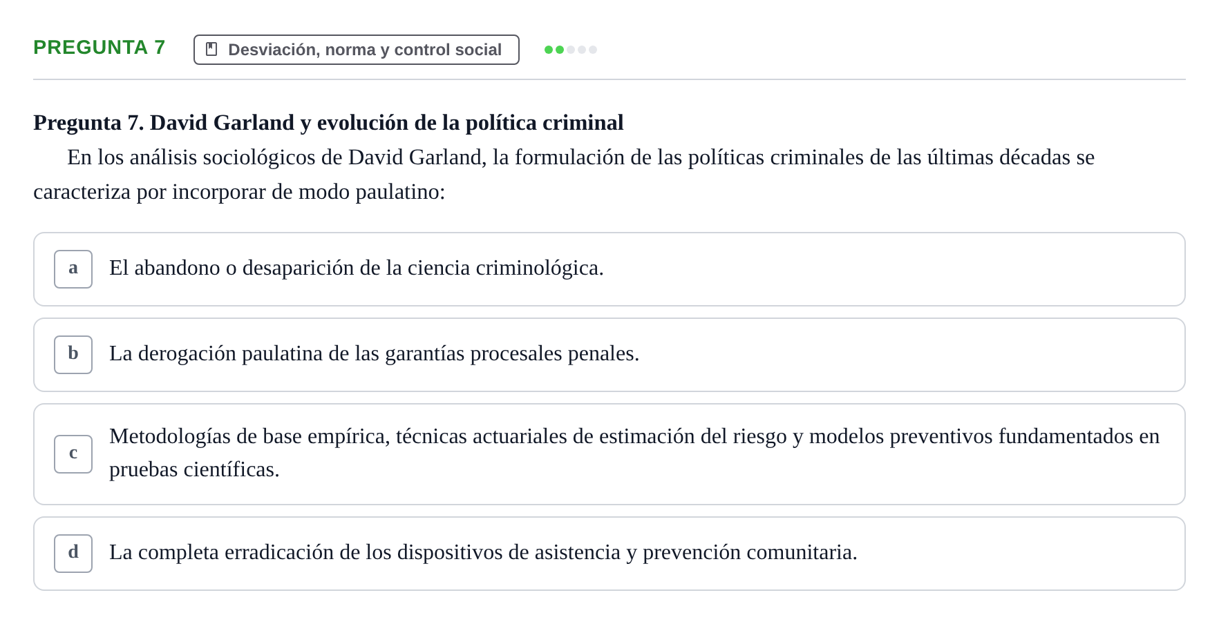 Enunciado: Pregunta 7