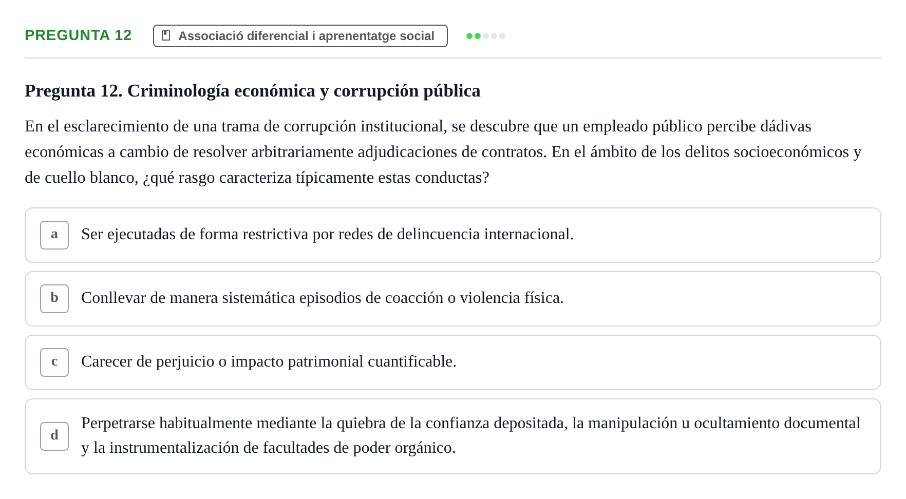 Enunciado: Pregunta 12