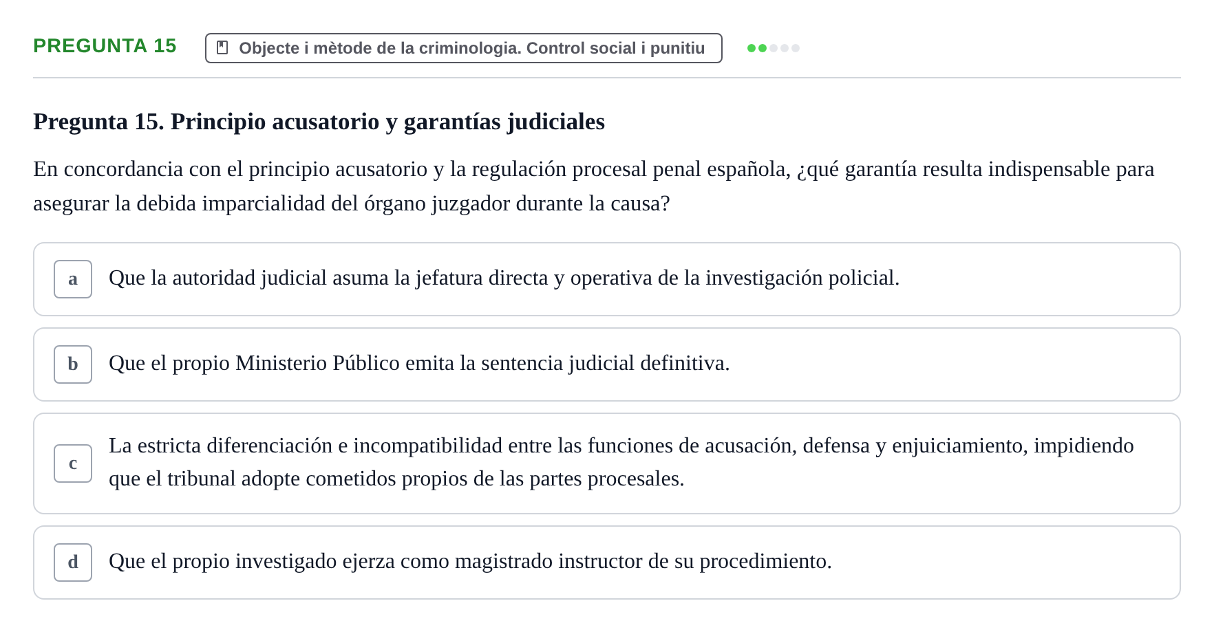 Enunciado: Pregunta 15