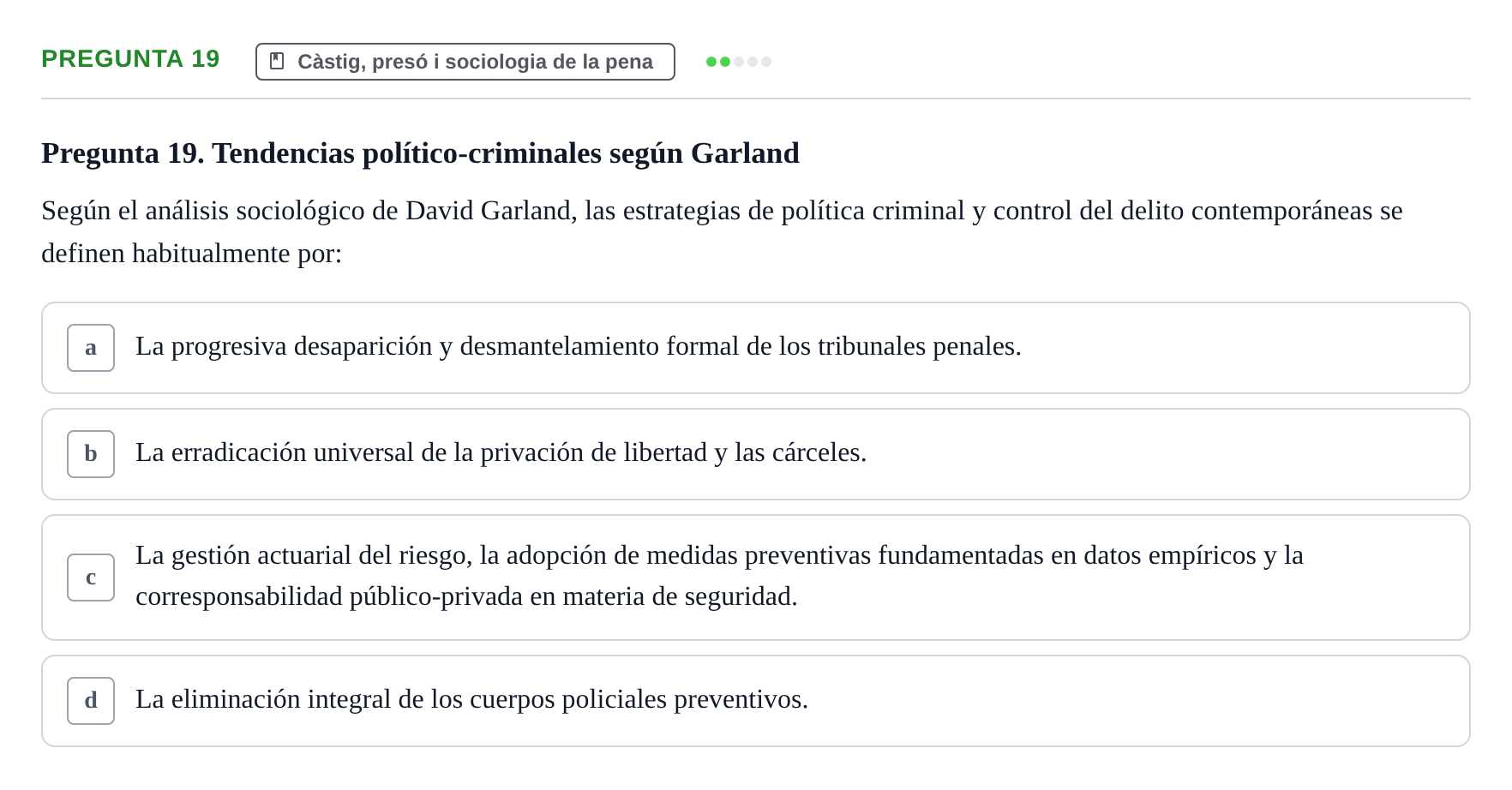 Enunciado: Pregunta 19