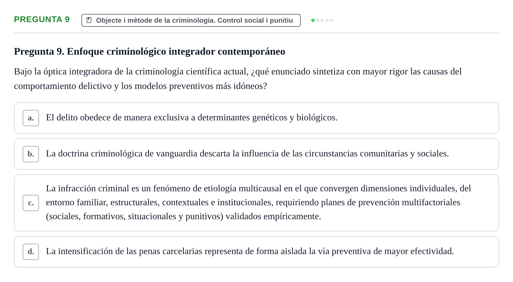 Enunciado: Pregunta 9