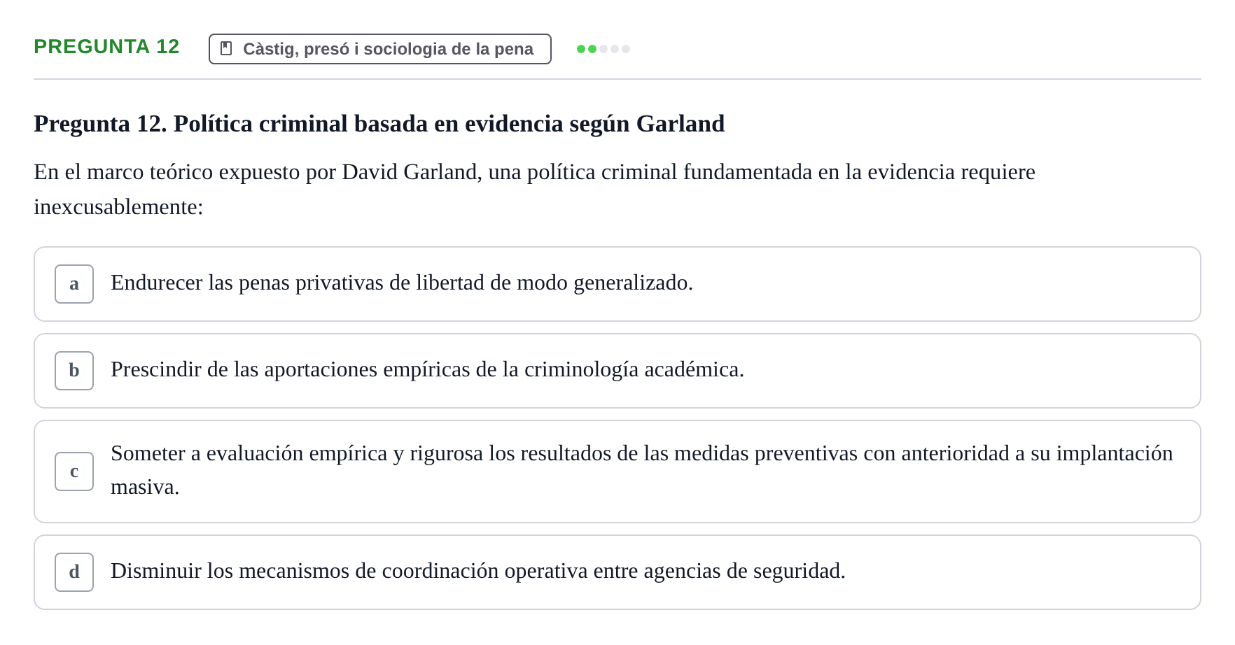 Enunciado: Pregunta 12