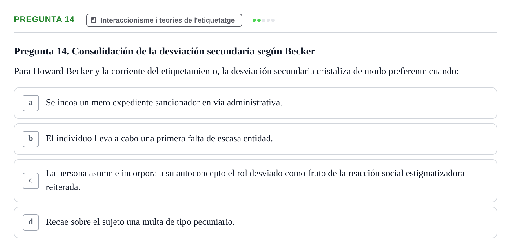 Enunciado: Pregunta 14