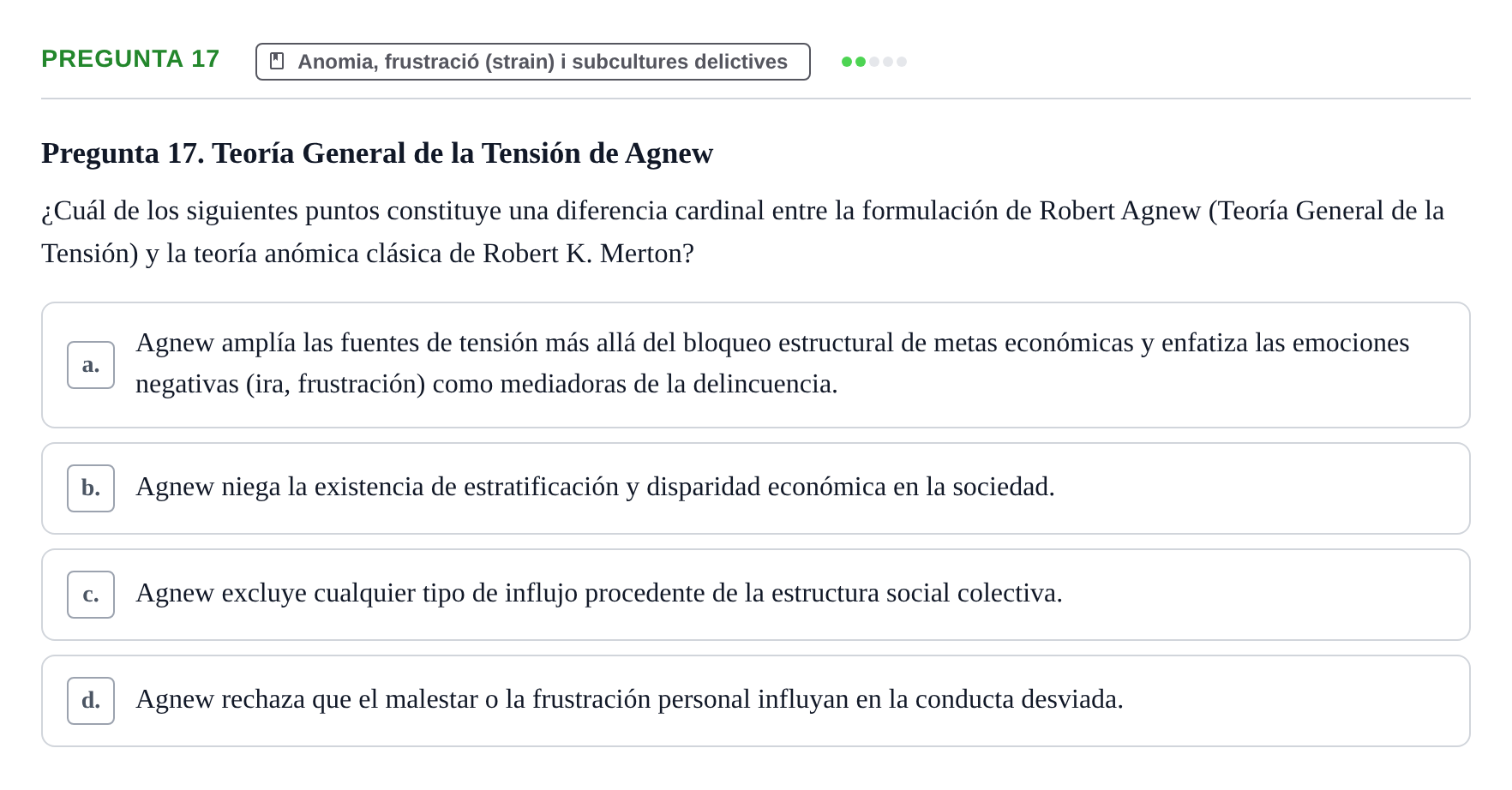 Enunciado: Pregunta 17