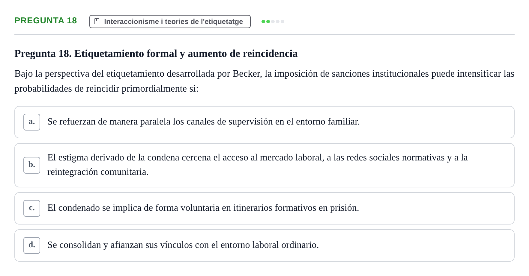 Enunciado: Pregunta 18