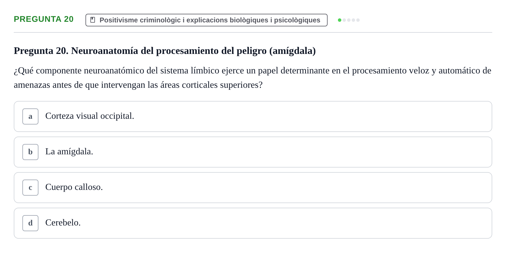 Enunciado: Pregunta 20