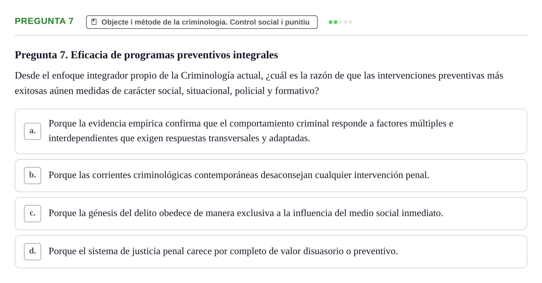 Enunciado: Pregunta 7
