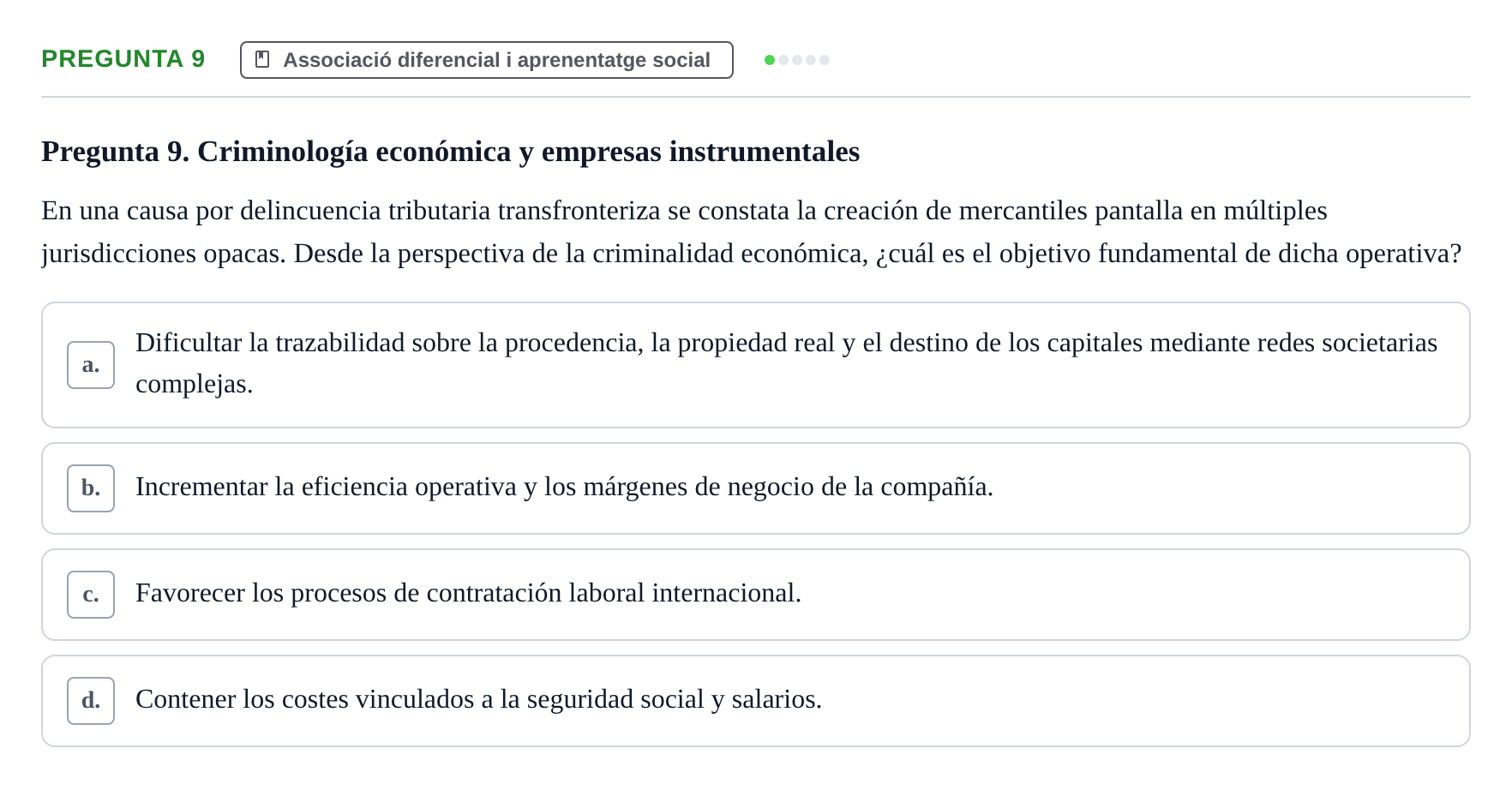 Enunciado: Pregunta 9