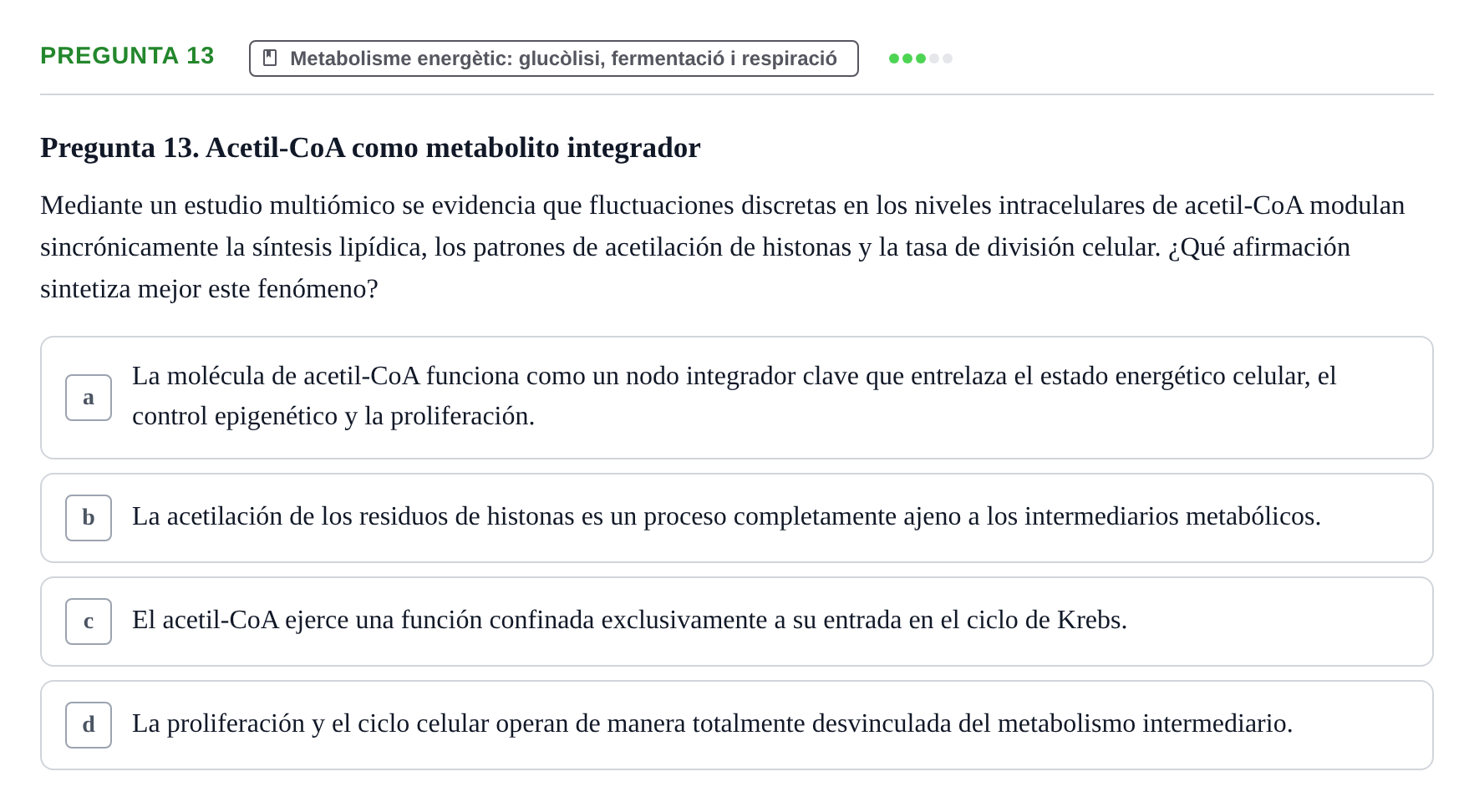 Enunciado: Pregunta 13