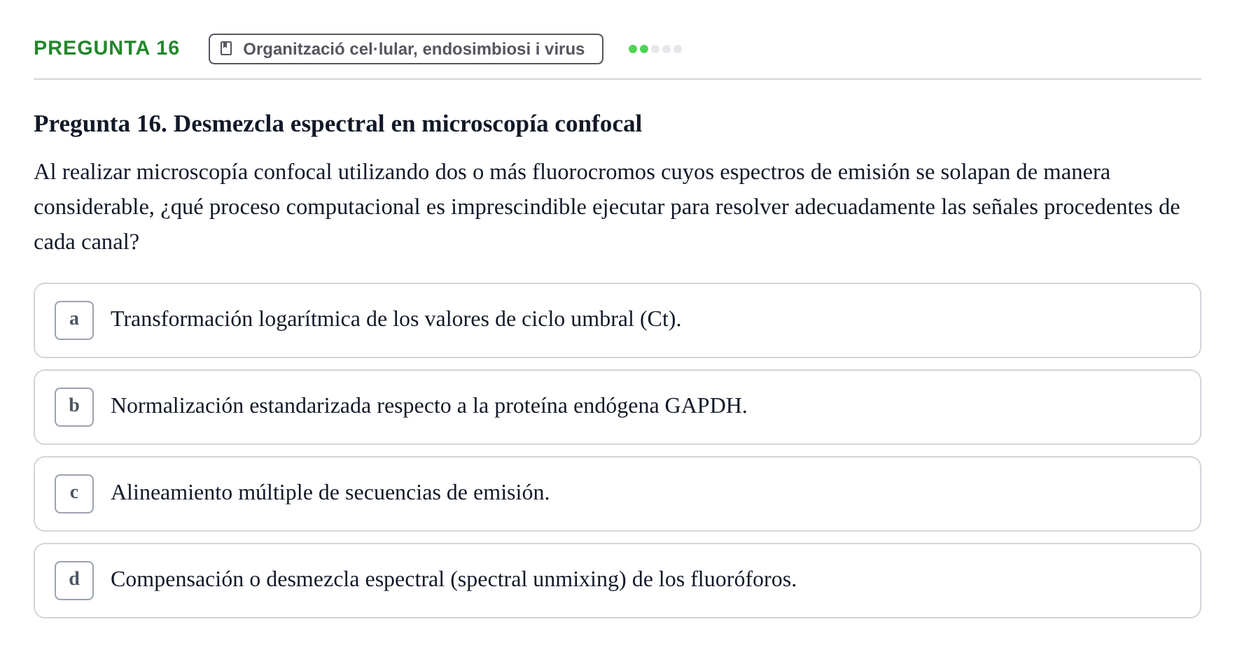 Enunciado: Pregunta 16
