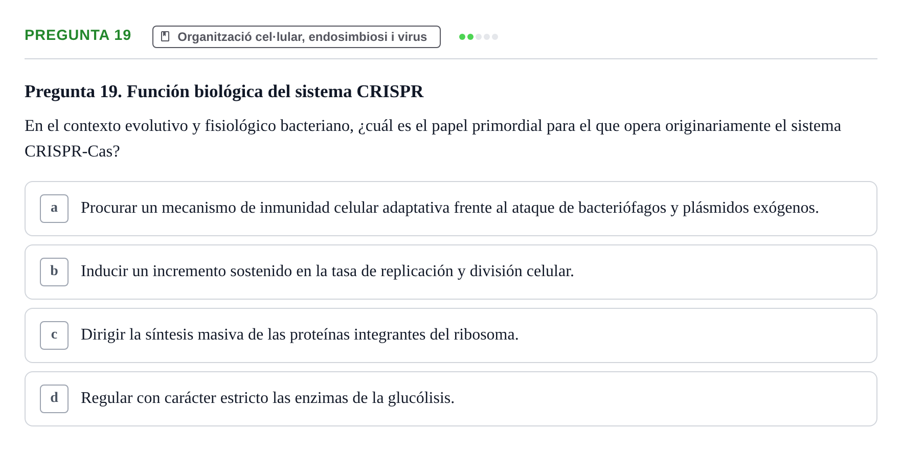 Enunciado: Pregunta 19
