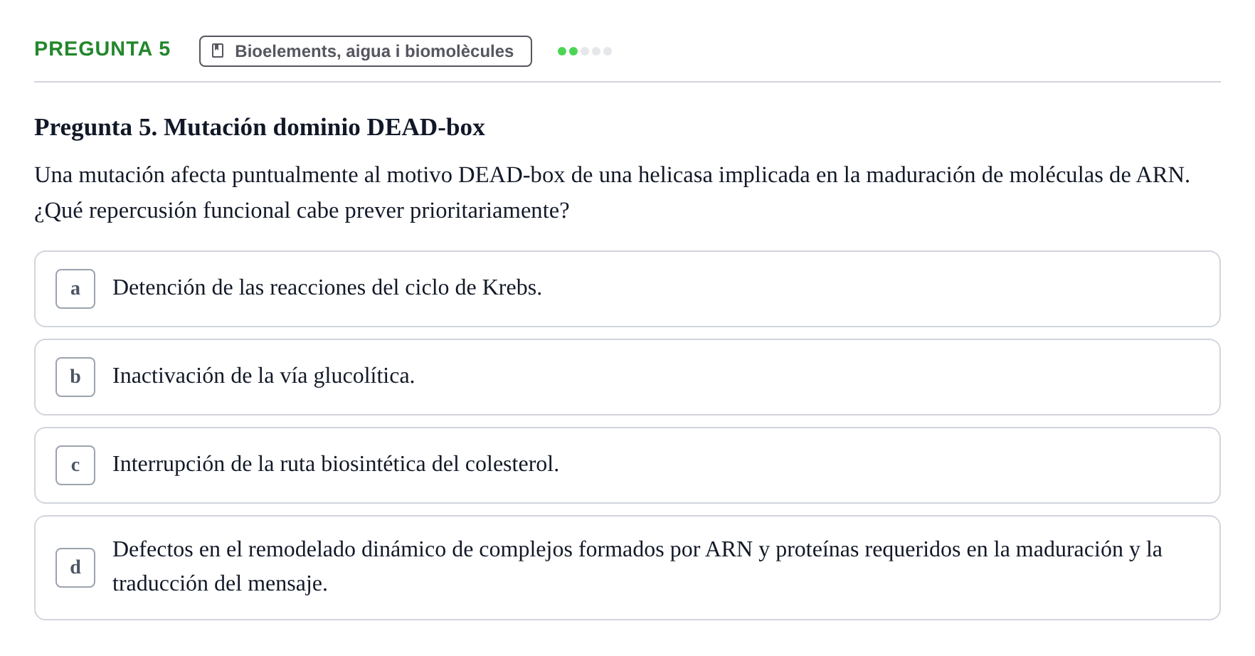 Enunciado: Pregunta 5