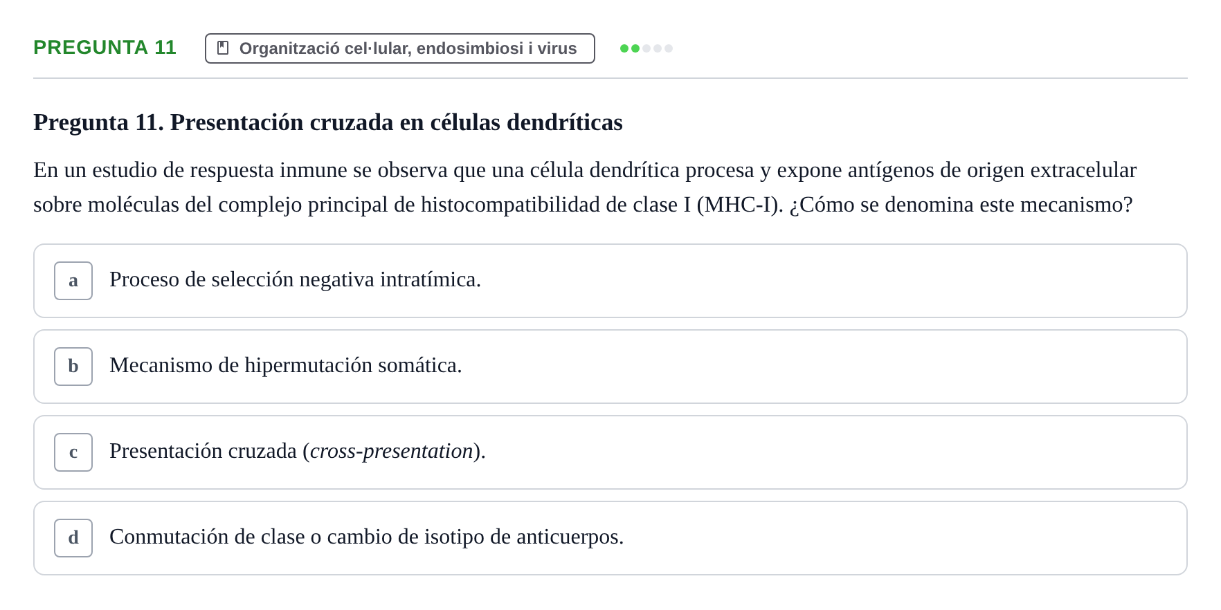 Enunciado: Pregunta 11