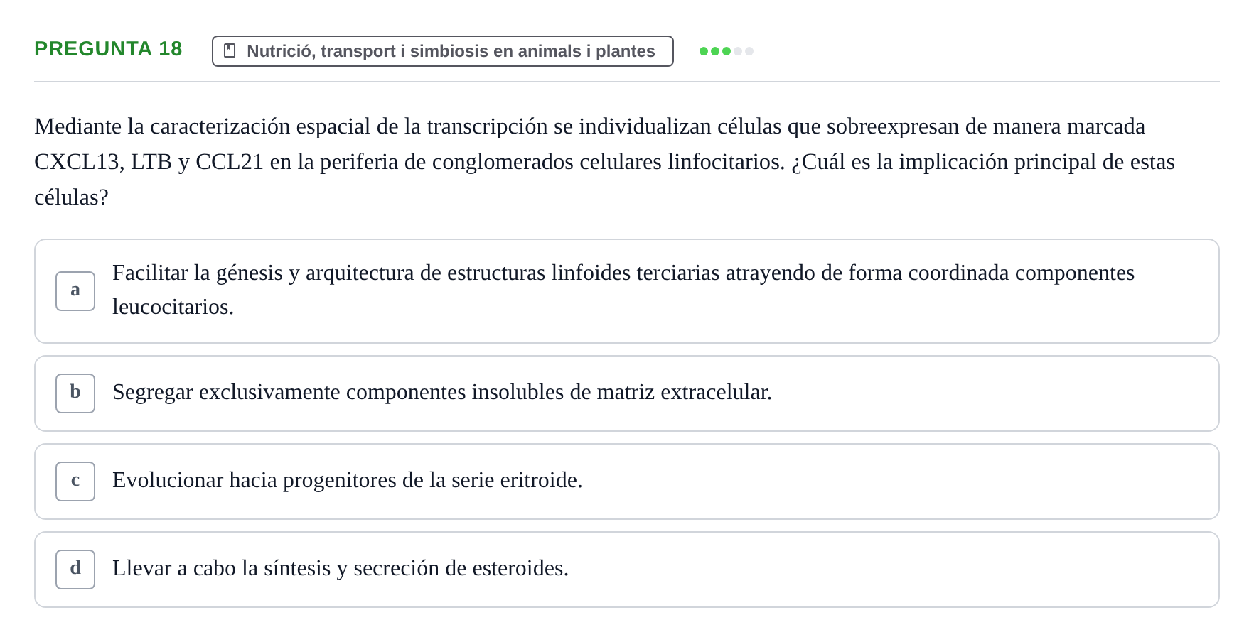 Enunciado: Pregunta 18