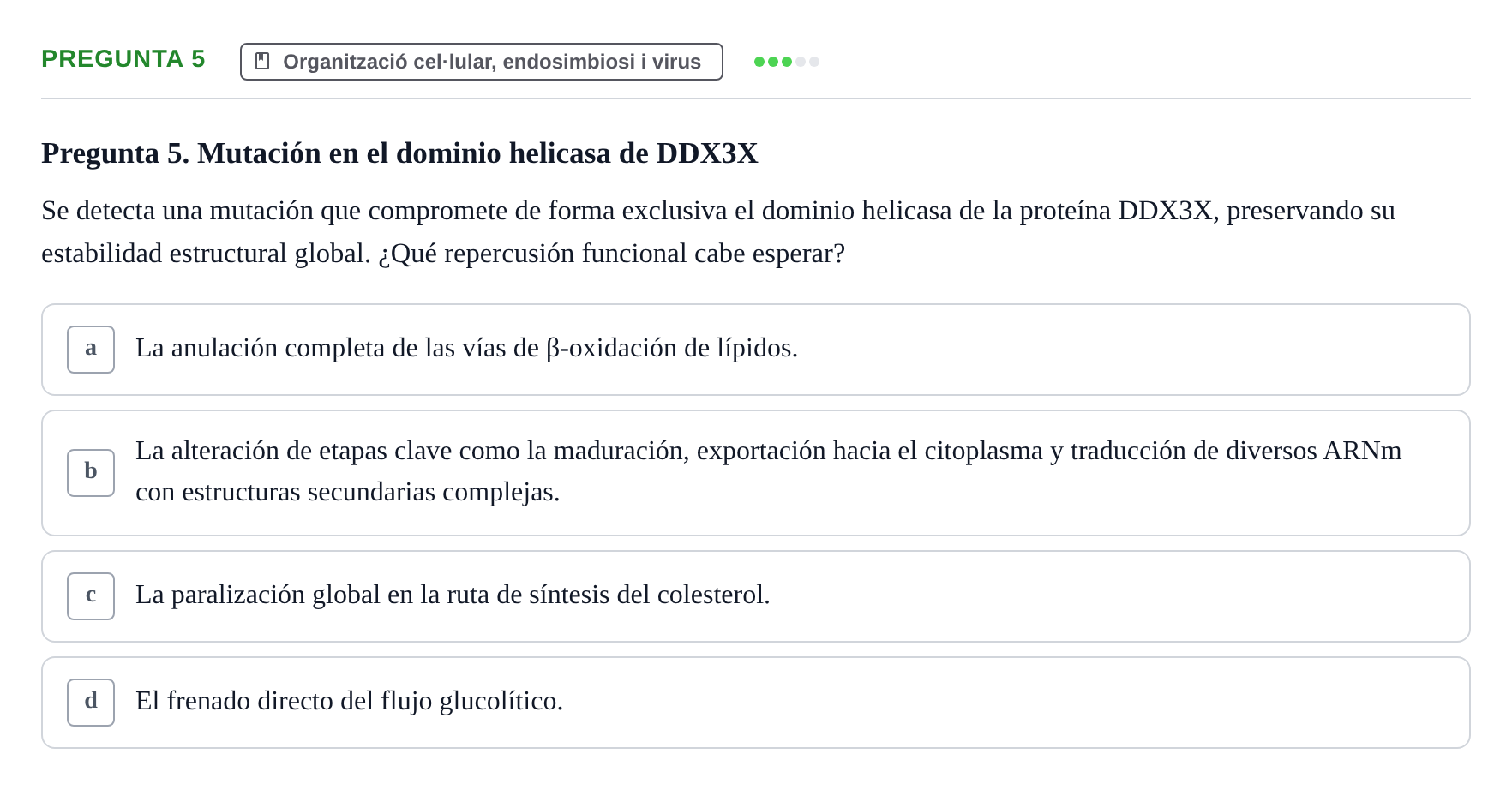 Enunciado: Pregunta 5