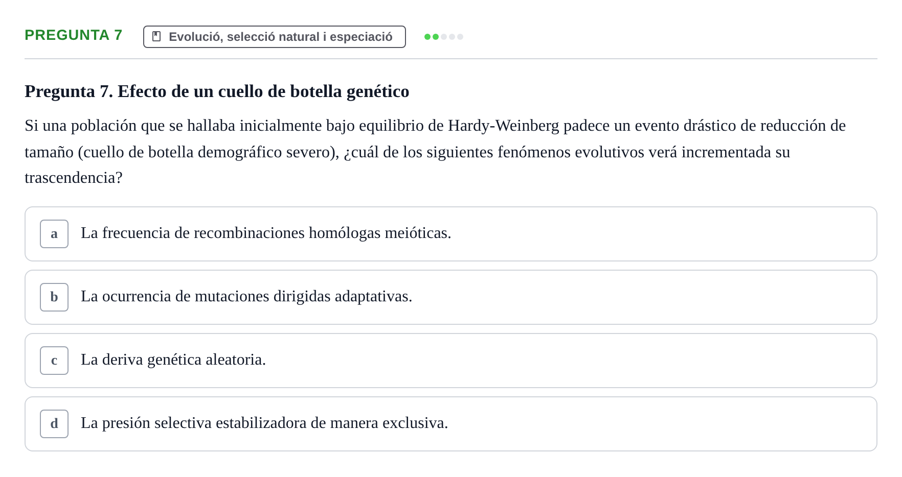 Enunciado: Pregunta 7