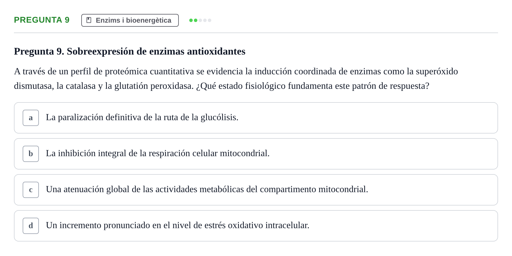 Enunciado: Pregunta 9
