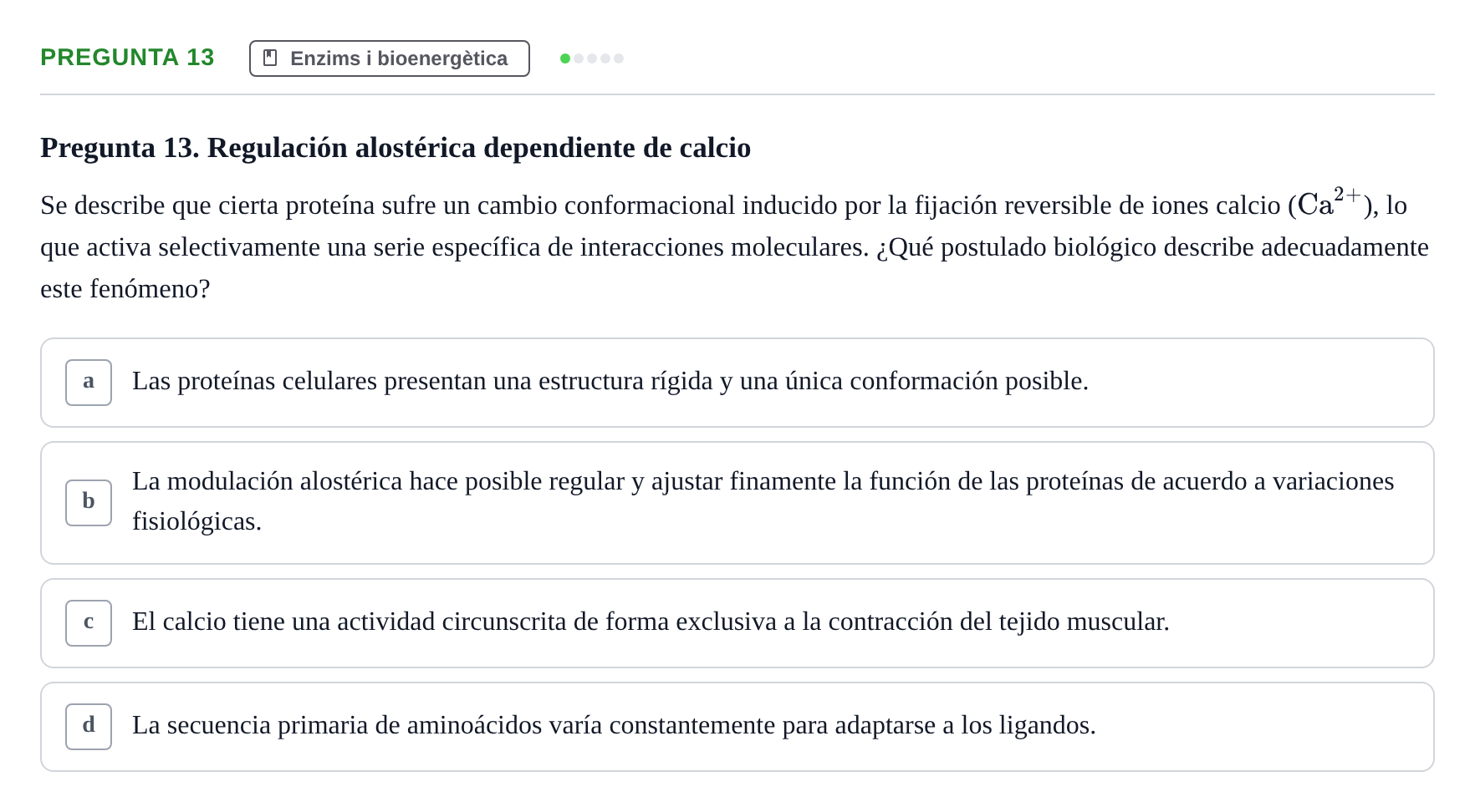 Enunciado: Pregunta 13