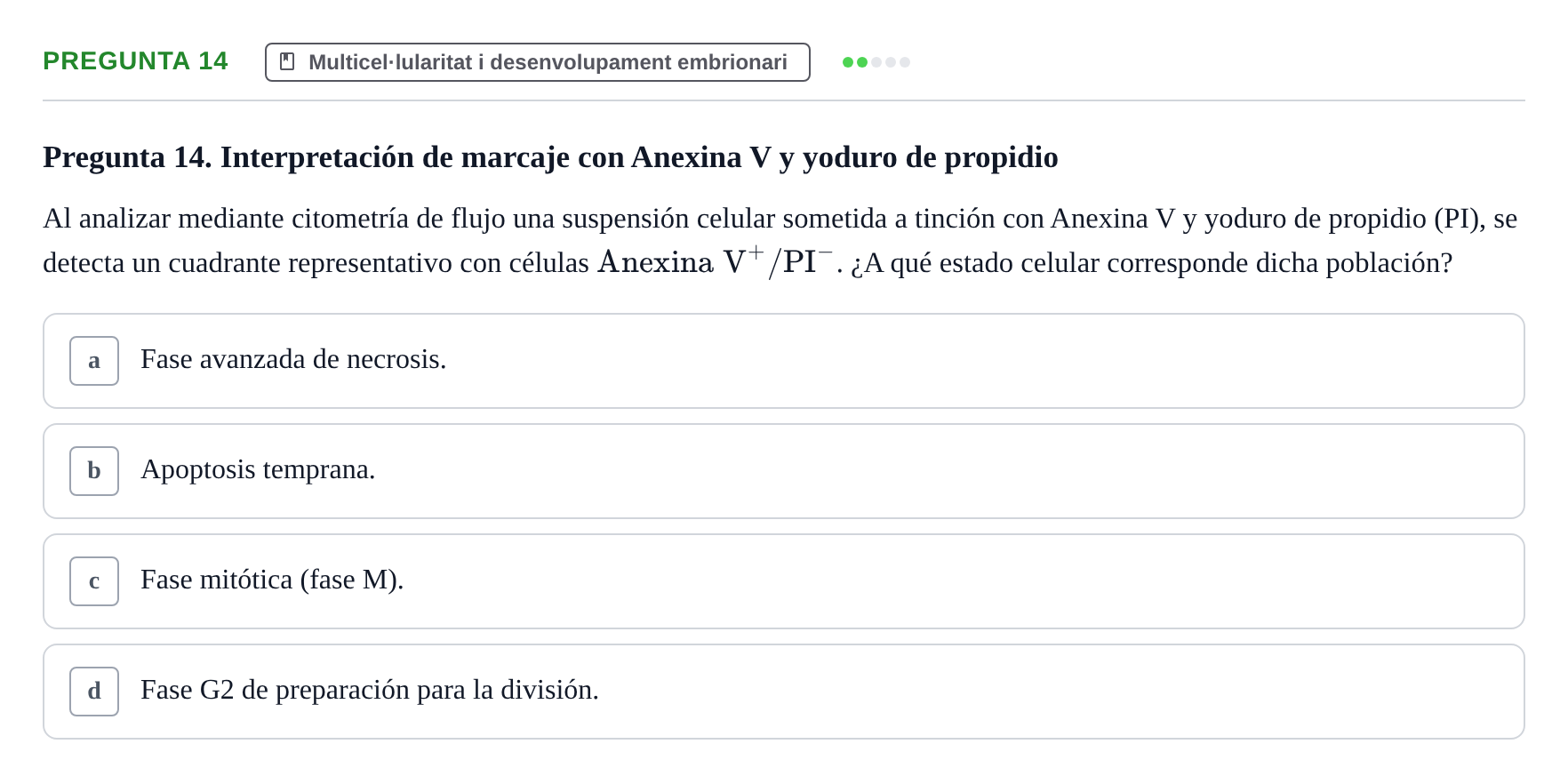 Enunciado: Pregunta 14